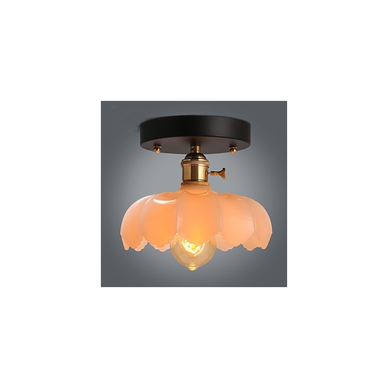 Zapuštěné retro osvětlení světel Skleněná stropní lampa