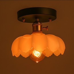 Zapuštěné retro osvětlení světel Skleněná stropní lampa