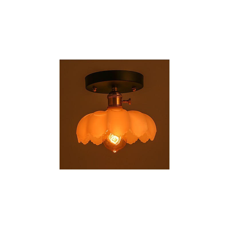 Zapuštěné retro osvětlení světel Skleněná stropní lampa