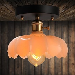 Zapuštěné retro osvětlení světel Skleněná stropní lampa