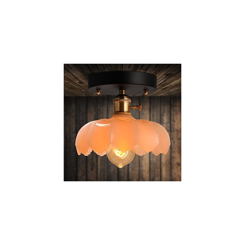 Zapuštěné retro osvětlení světel Skleněná stropní lampa