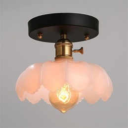 Zapuštěné retro osvětlení světel Skleněná stropní lampa