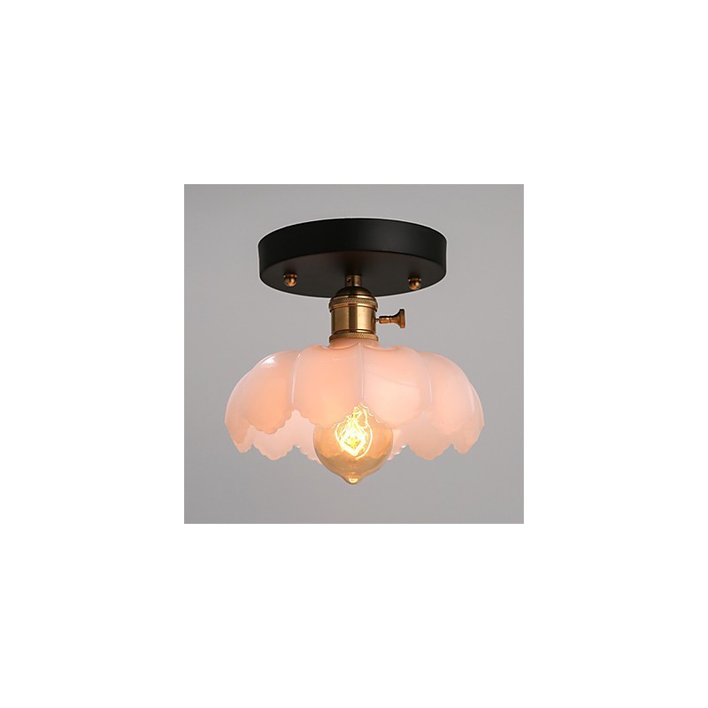 Zapuštěné retro osvětlení světel Skleněná stropní lampa