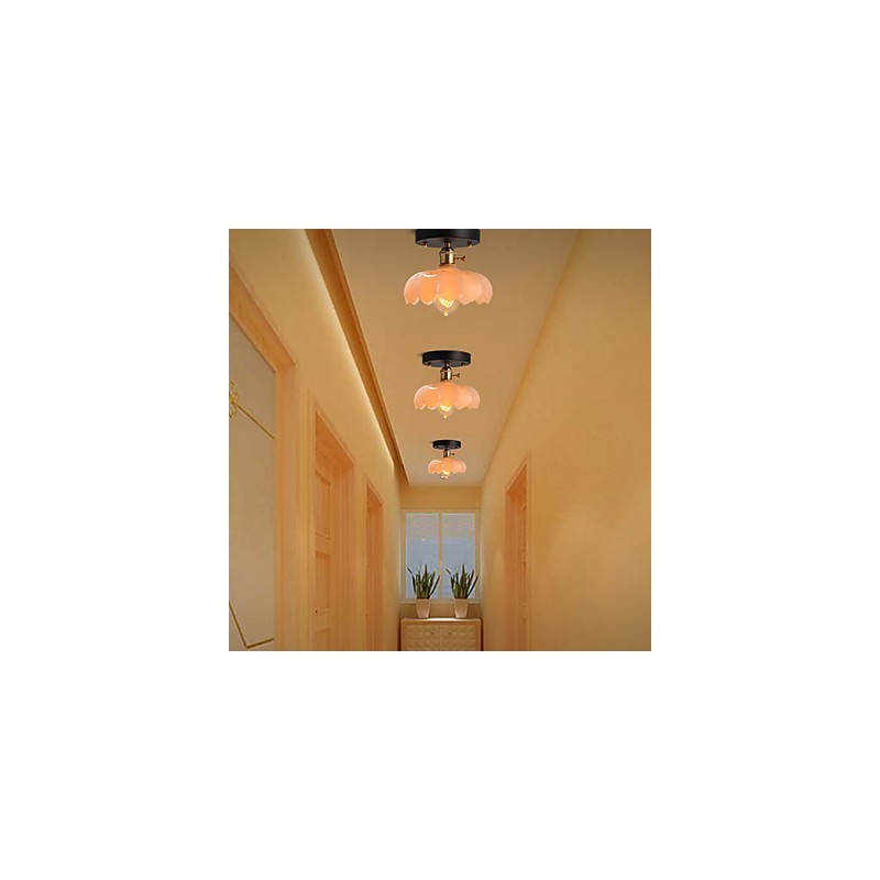 Zapuštěné retro osvětlení světel Skleněná stropní lampa