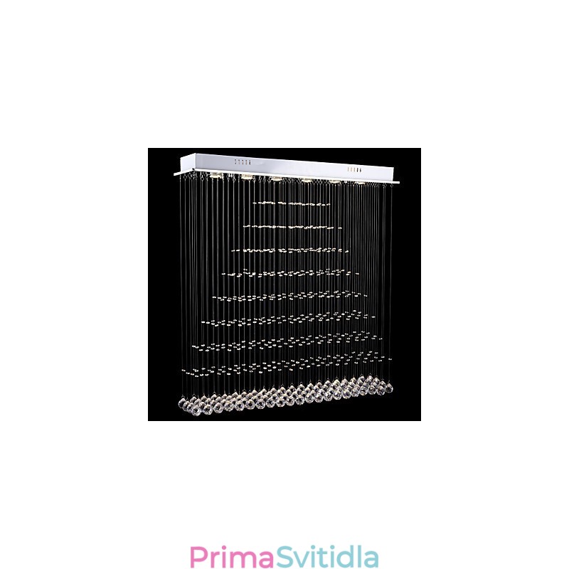 Obdélníková křišťálová lustrová svítidla Stropní závěsná svítidla