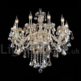 Koňakový křišťálový barevný přívěsek Light Crystal Moderní současná tradiční klasická retro lucerna země
