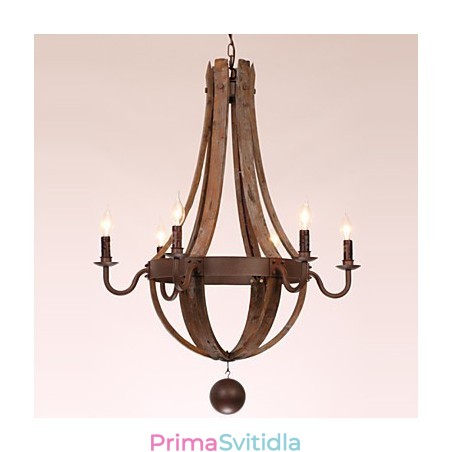 Lustr 6 světel Vintage Retro Country Living Jídelna Garáž Kov Lustr 6 světel Vintage Retro Country Living Jídelna Garáž Kov