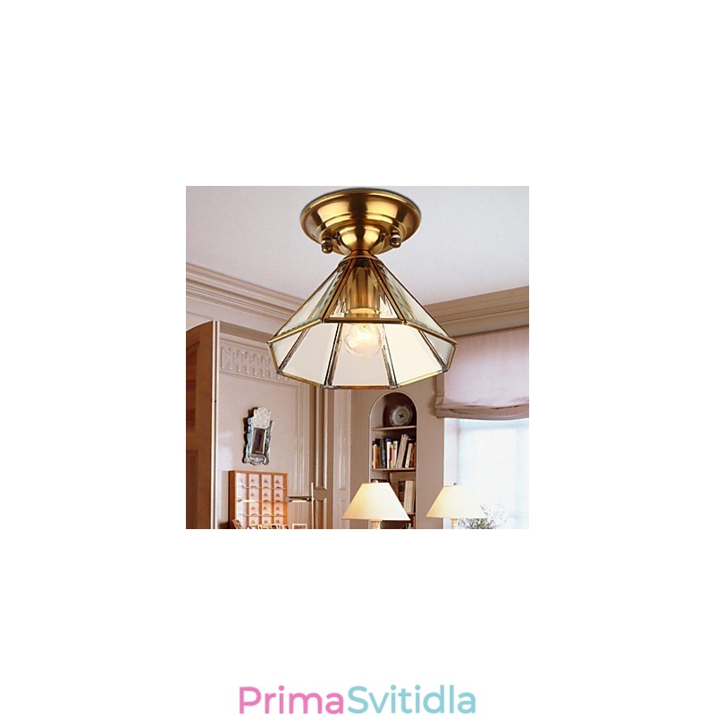 Tradiční klasická mosazná kovová zapuštěná bodová světla v mini stylu