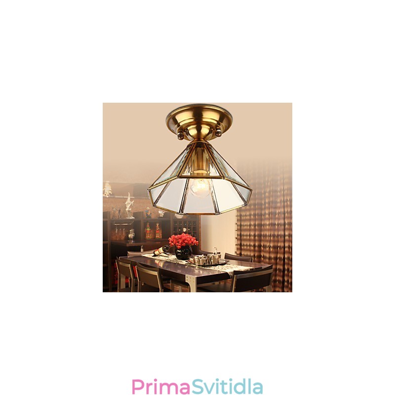 Tradiční klasická mosazná kovová zapuštěná bodová světla v mini stylu