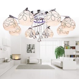 Lustr Modern Crystal Living 8 světel