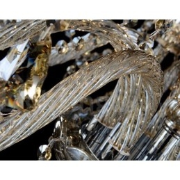 Koňakový křišťálový barevný přívěsek Light Crystal Moderní současná tradiční klasická retro lucerna země
