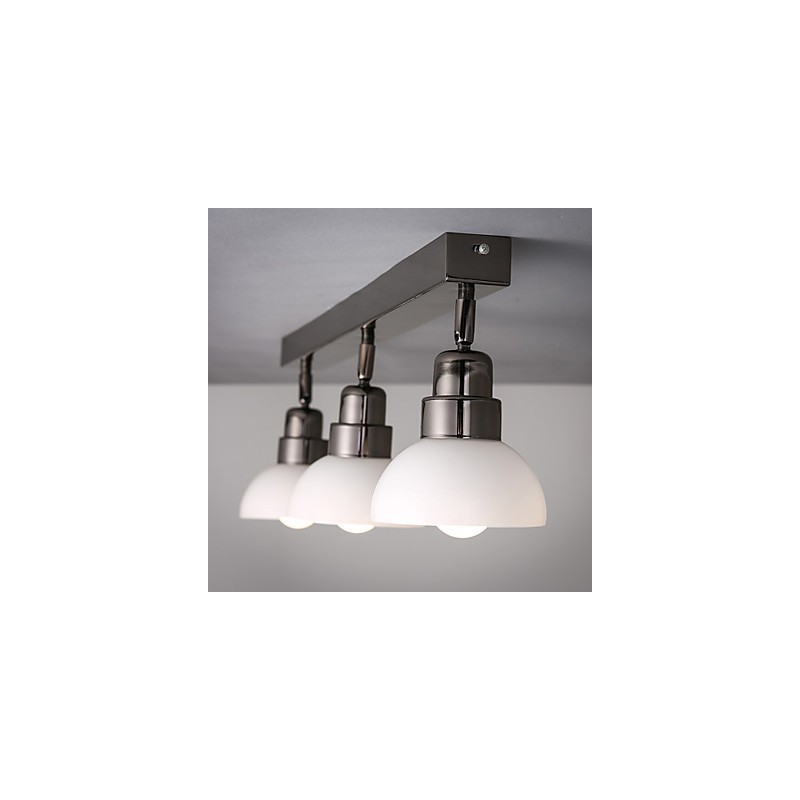Zapuštěná hlava Trinal Light White Glass Hliníkový rám Módní moderní