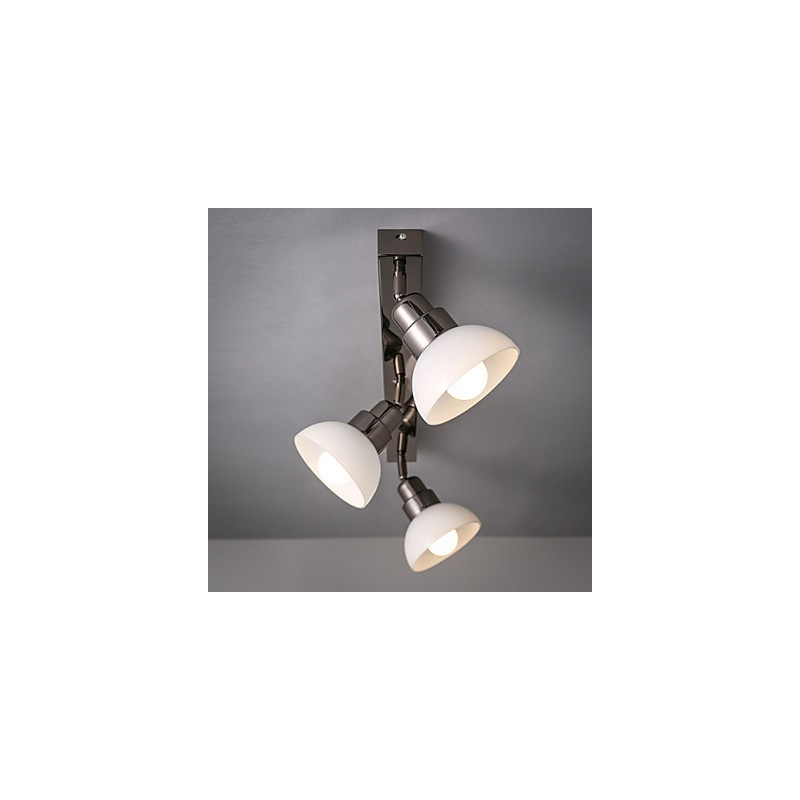 Zapuštěná hlava Trinal Light White Glass Hliníkový rám Módní moderní