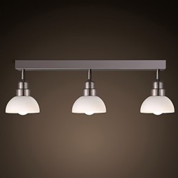 Zapuštěná hlava Trinal Light White Glass Hliníkový rám Módní moderní