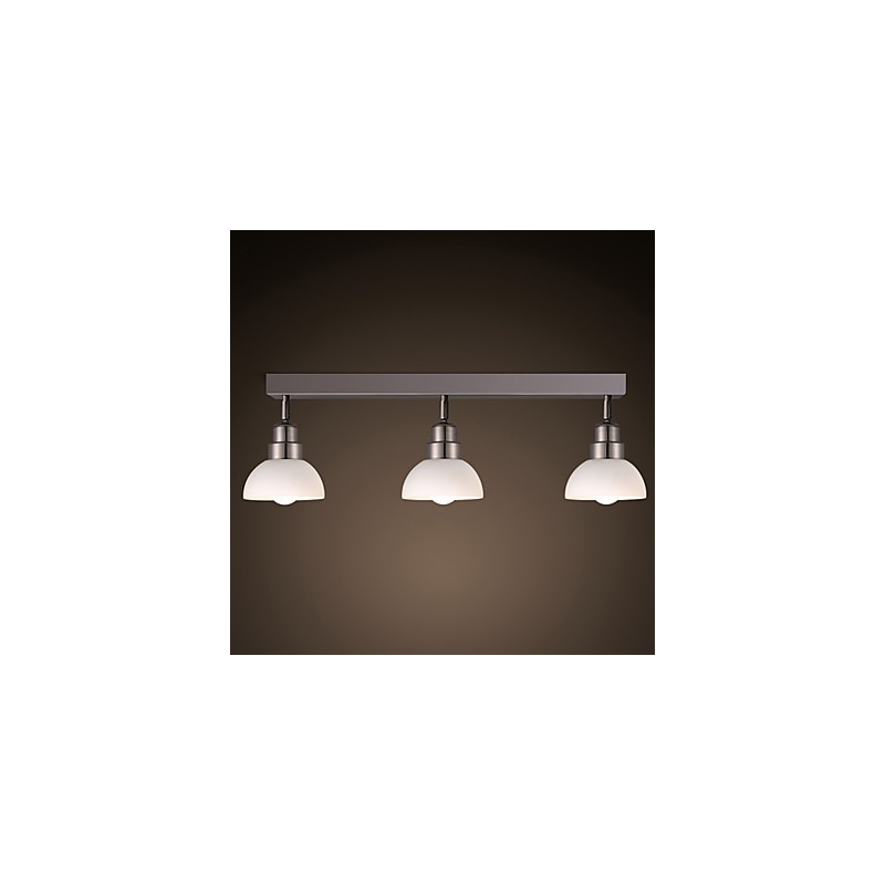 Zapuštěná hlava Trinal Light White Glass Hliníkový rám Módní moderní