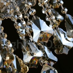 Koňakový křišťálový barevný přívěsek Light Crystal Moderní současná tradiční klasická retro lucerna země