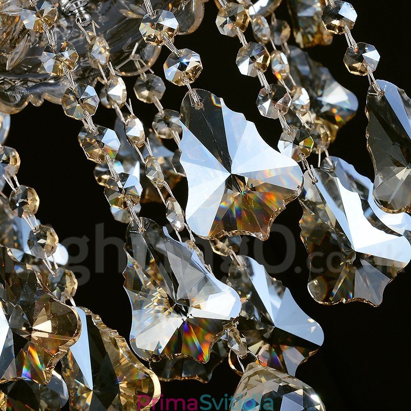 Koňakový křišťálový barevný přívěsek Light Crystal Moderní současná tradiční klasická retro lucerna země