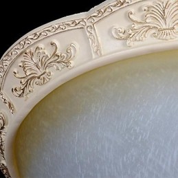 Bílá zapuštěná montáž světle žlutá bílá skleněná pryskyřice vzor carving European Classic