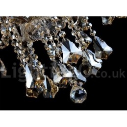 Koňakový křišťálový barevný přívěsek Light Crystal Moderní současná tradiční klasická retro lucerna země