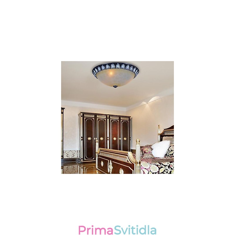 Zapuštěná montáž Light Pattern Skleněná pryskyřice Stříbrná řezba European Classic