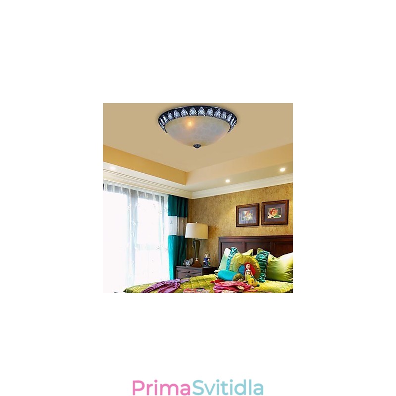Zapuštěná montáž Light Pattern Skleněná pryskyřice Stříbrná řezba European Classic