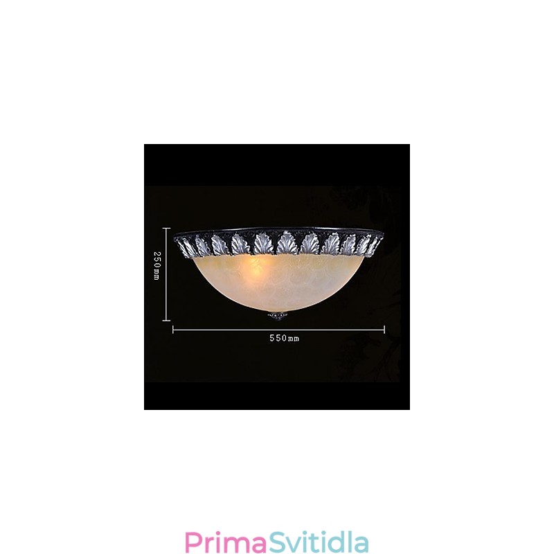 Zapuštěná montáž Light Pattern Skleněná pryskyřice Stříbrná řezba European Classic