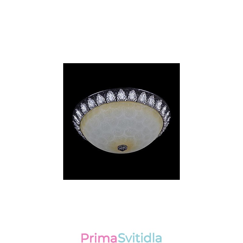 Zapuštěná montáž Light Pattern Skleněná pryskyřice Stříbrná řezba European Classic