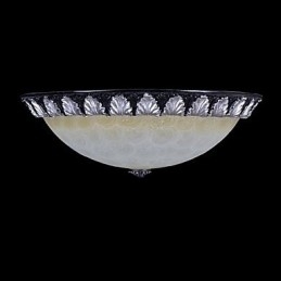 Zapuštěná montáž Light Pattern Skleněná pryskyřice Stříbrná řezba European Classic