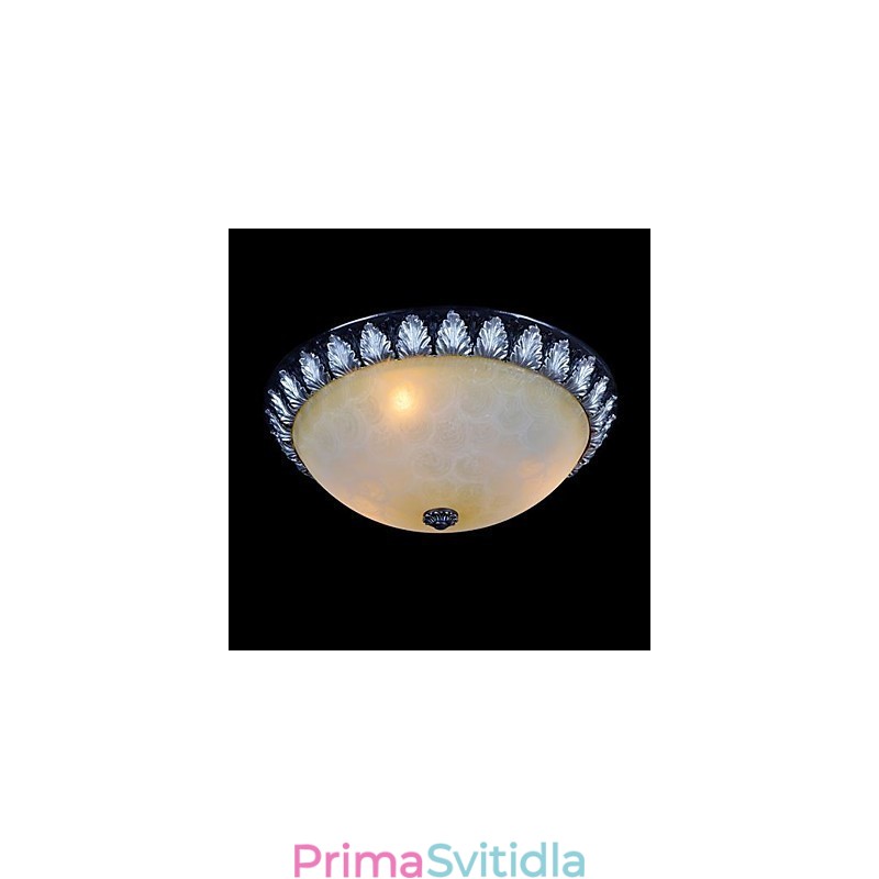 Zapuštěná montáž Light Pattern Skleněná pryskyřice Stříbrná řezba European Classic