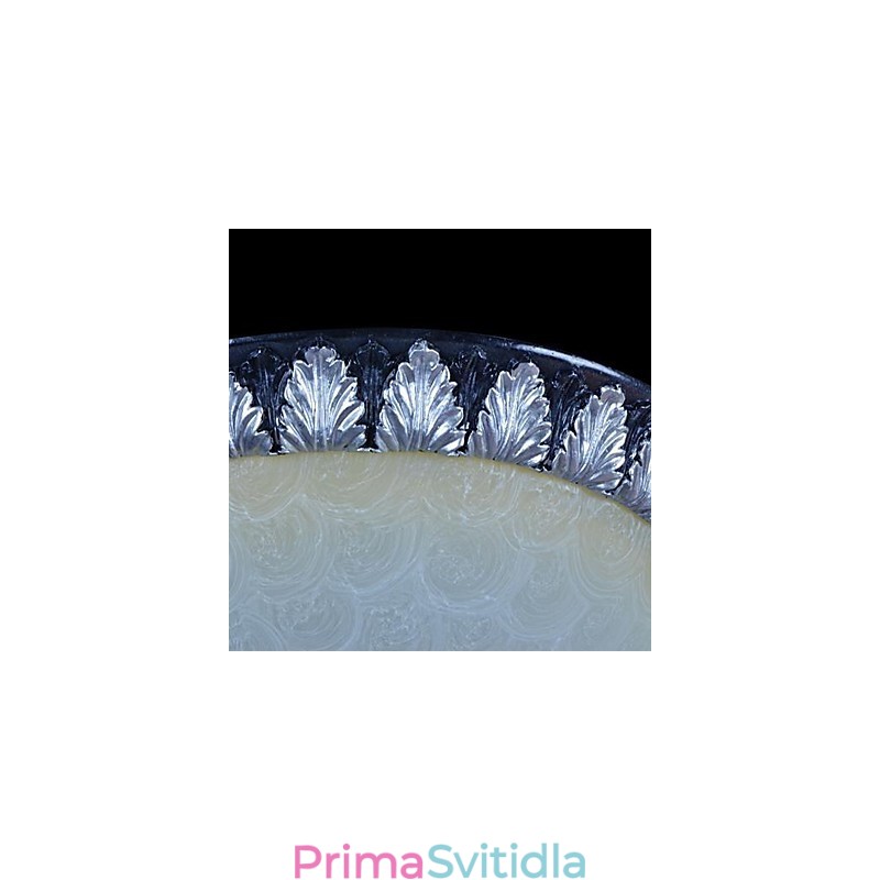 Zapuštěná montáž Light Pattern Skleněná pryskyřice Stříbrná řezba European Classic