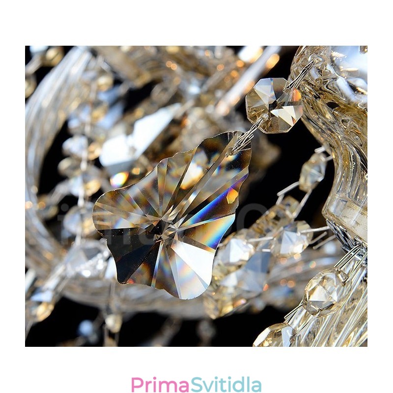 Koňakový křišťálový barevný přívěsek Light Crystal Moderní současná tradiční klasická retro lucerna země