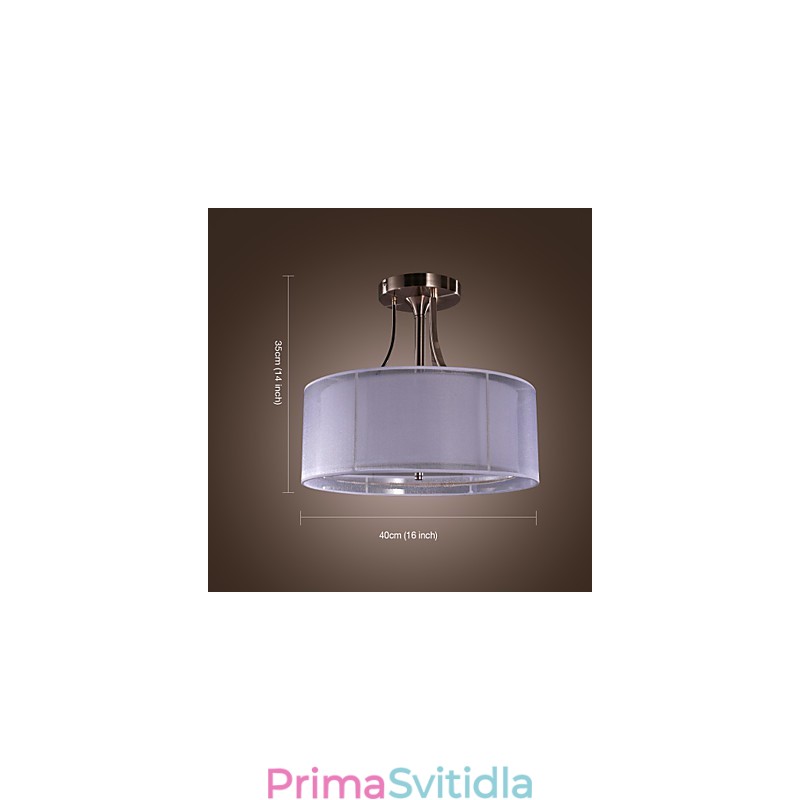 Moderní akrylová zapuštěná montáž s designem válce se 3 světly
