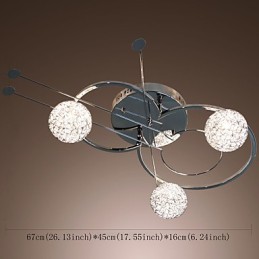 Moderní současná galvanicky pokovená zapuštěná montáž