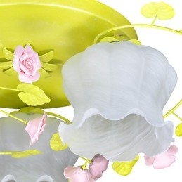 Creative Lamp Lamp Teplá zahrada Rose Tři jednoduché stropní lampy
