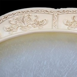 Bílá zapuštěná montáž světle žlutá bílá skleněná pryskyřice vzor carving European Classic