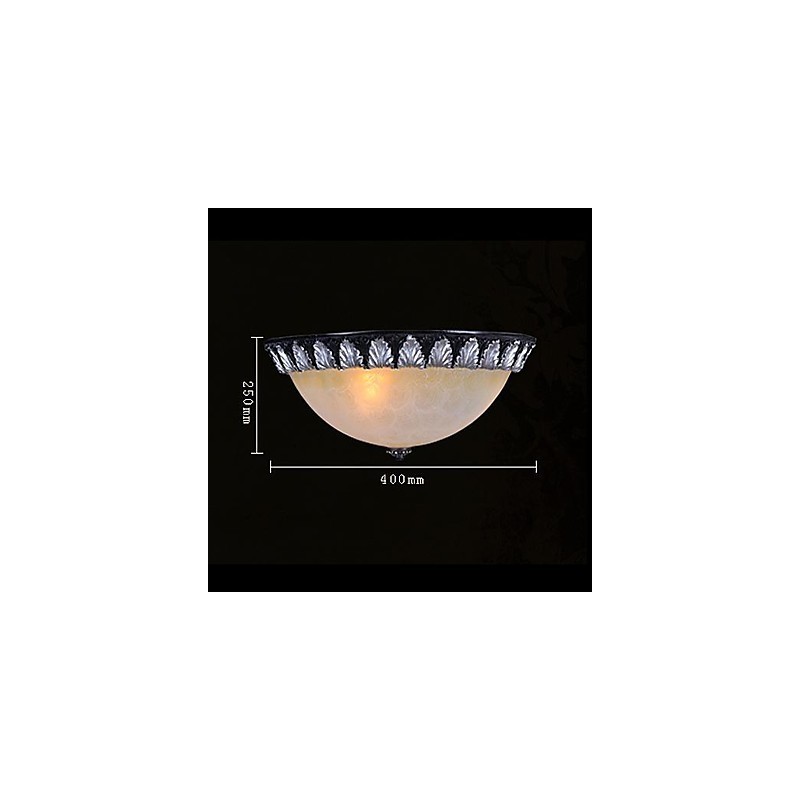 Zapuštěná montáž Light Pattern Skleněná pryskyřice Stříbrná řezba European Classic