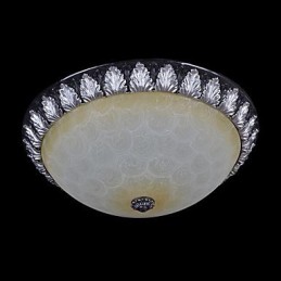 Zapuštěná montáž Light Pattern Skleněná pryskyřice Stříbrná řezba European Classic