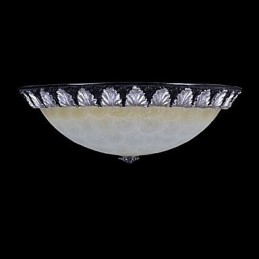 Zapuštěná montáž Light Pattern Skleněná pryskyřice Stříbrná řezba European Classic