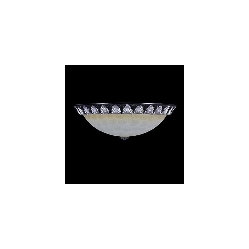 Zapuštěná montáž Light Pattern Skleněná pryskyřice Stříbrná řezba European Classic