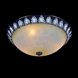Zapuštěná montáž Light Pattern Skleněná pryskyřice Stříbrná řezba European Classic