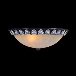 Zapuštěná montáž Light Pattern Skleněná pryskyřice Stříbrná řezba European Classic