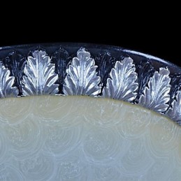Zapuštěná montáž Light Pattern Skleněná pryskyřice Stříbrná řezba European Classic