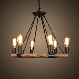 Tradiční Classic Rustikální Lodge Retro Country Vintage Malba Kovové závěsné světlo