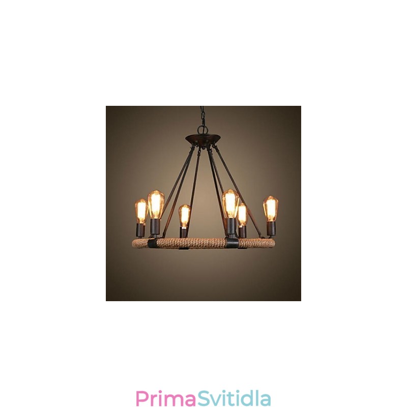 Tradiční Classic Rustikální Lodge Retro Country Vintage Malba Kovové závěsné světlo