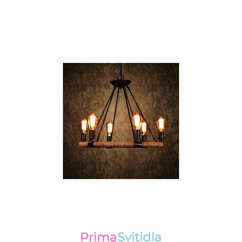 Tradiční Classic Rustikální Lodge Retro Country Vintage Malba Kovové závěsné světlo