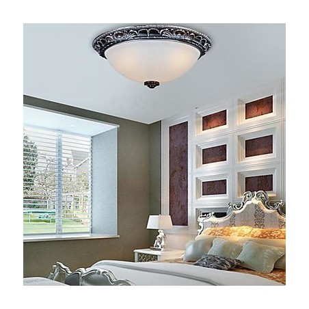 Zapuštěná montáž Light Glass Rein Stříbrná řezba Retro European Classic