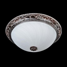 Zapuštěná montáž Light Glass Resin Stříbrná řezba Retro European Classic