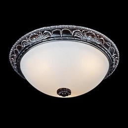 Zapuštěná montáž Light Glass Resin Stříbrná řezba Retro European Classic