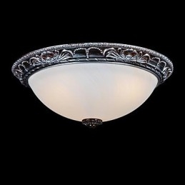 Zapuštěná montáž Light Glass Resin Stříbrná řezba Retro European Classic