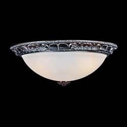 Zapuštěná montáž Light Glass Resin Stříbrná řezba Retro European Classic
